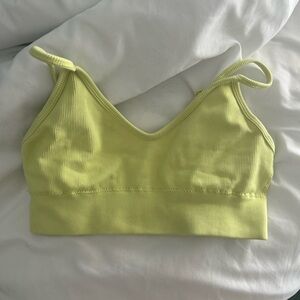 garage neon yellow crop top, size small